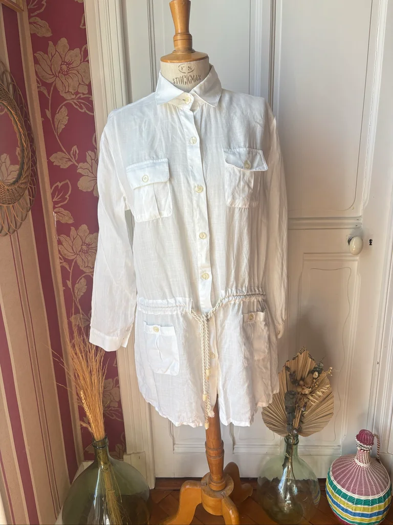 💙 Belle Chemise / Robe/ Veste Légère Adolfo Dominguez – Taille 40